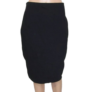 NEW THE ROW Women's Stretch Jersey Knee Length Skirt Size S Black